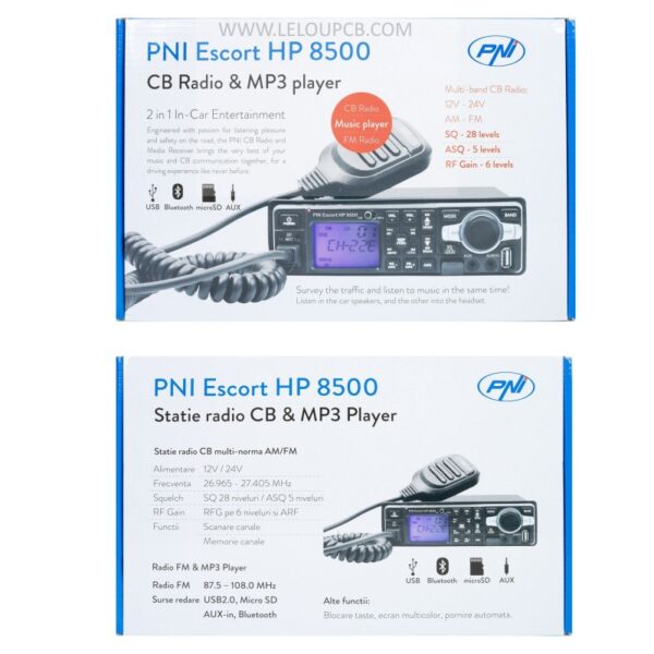 PNIHP 8500 ASQ radio FM, CB, et lecteur MP3